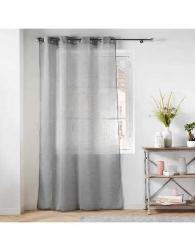 Voilage à œillets 140 x 240 cm Carlin gris