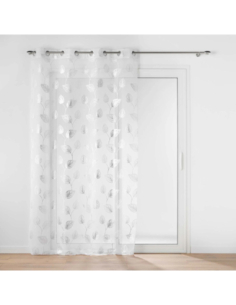 Voilage à œillets 140 x 240 cm Edelia argent