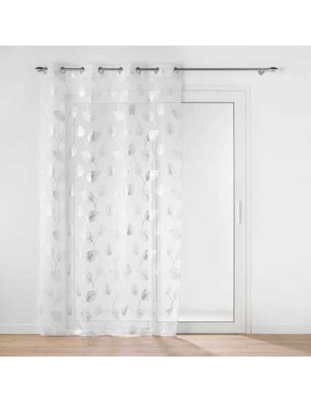 Voilage à œillets 140 x 240 cm Edelia argent