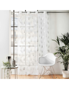 Voilage à œillets 140 x 240 cm Edelia argent 2