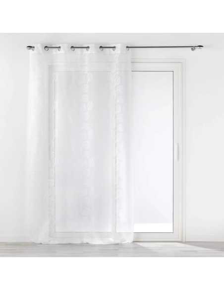 Voilage à œillets 140 x 240 cm Edenia blanc