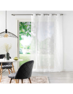 Voilage à œillets 140 x 240 cm Edenia blanc 2