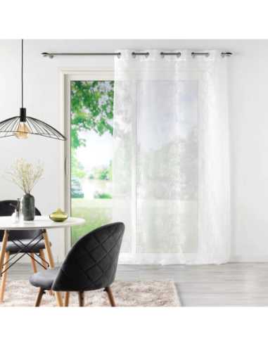 Voilage à œillets 140 x 240 cm Edenia blanc