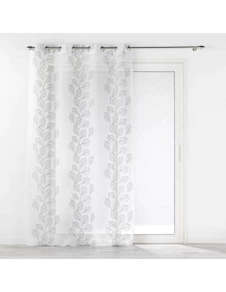 Voilage à œillets 140 x 240 cm Edenia gris