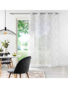 Voilage à œillets 140 x 240 cm Edenia gris 2