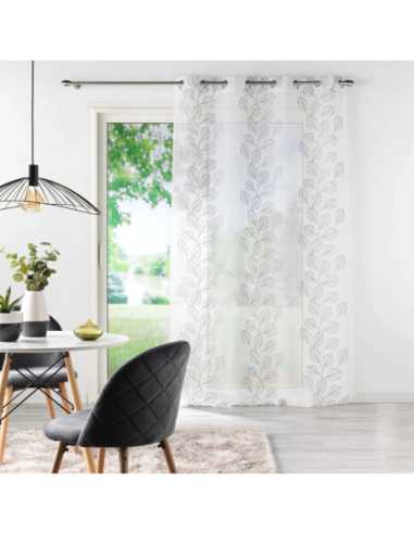 Voilage à œillets 140 x 240 cm Edenia gris