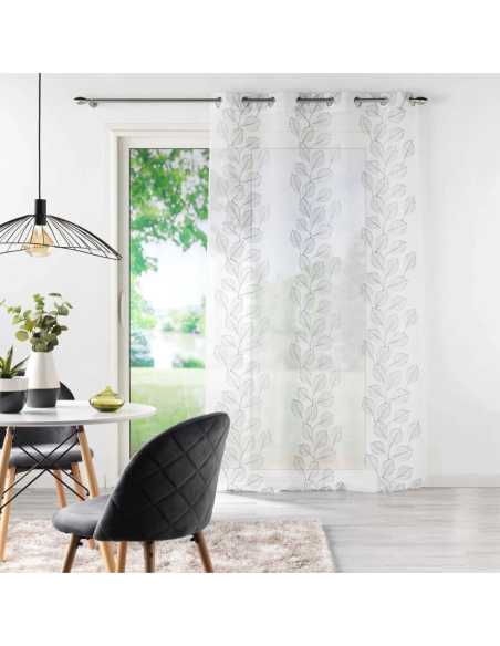 Voilage à œillets 140 x 240 cm Edenia gris