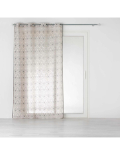 Voilage à œillets 140 x 240 cm Nalika effet lin