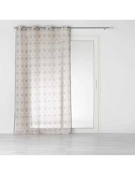 Voilage à œillets 140 x 240 cm Nalika effet lin