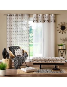 Voilage à œillets 140 x 240 cm Nalika effet lin 2
