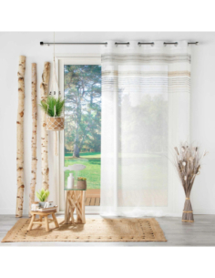 Voilage à œillets 140 x 240 cm Zola effet lin 2