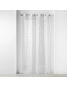 Voilage à œillets 140 x 240 cm Floressia argent