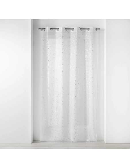Voilage à œillets 140 x 240 cm Floressia argent