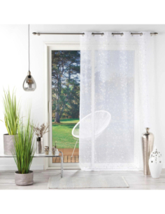Voilage à œillets 140 x 240 cm Floressia argent 2