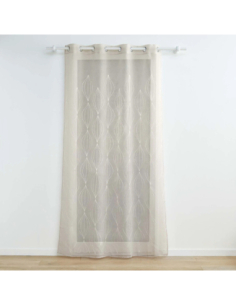 Voilage à œillets 140 x 240 cm Galactée taupe