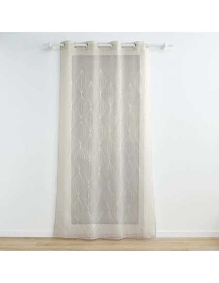 Voilage à œillets 140 x 240 cm Galactée taupe