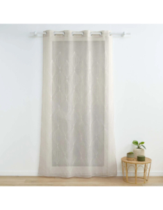 Voilage à œillets 140 x 240 cm Galactée taupe 2