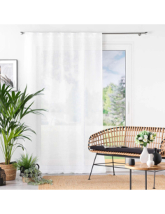 Voilage à passants cachés 140 x 240 cm Haltona blanc 2