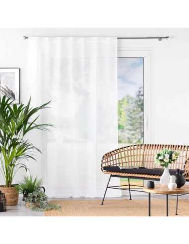 Voilage à passants cachés 140 x 240 cm Haltona blanc
