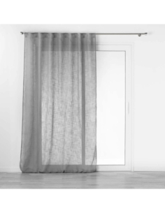 Voilage à passants cachés 140 x 240 cm Haltona gris