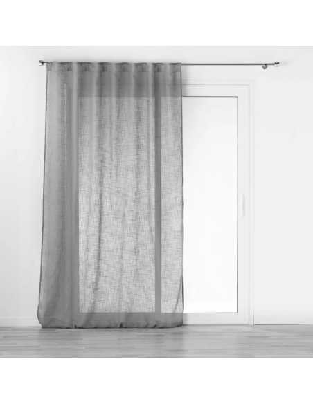 Voilage à passants cachés 140 x 240 cm Haltona gris