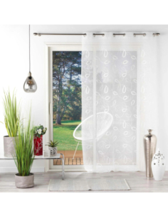 Voilage à œillets 140 x 240 cm Hoops blanc 2