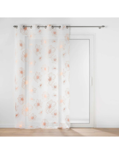 Voilage à œillets 140 x 240 cm Joyce or rose