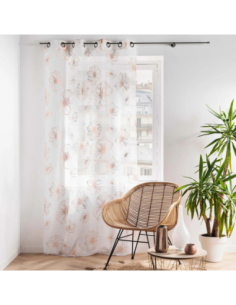 Voilage à œillets 140 x 240 cm Joyce or rose 2