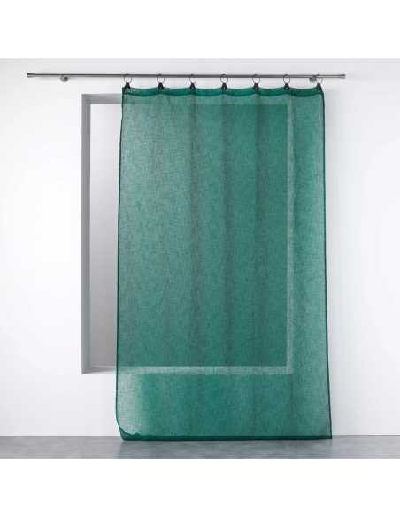 Voilage à anneaux 140 x 240 cm Linka émeraude