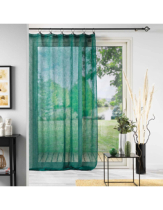 Voilage à anneaux 140 x 240 cm Linka émeraude 2