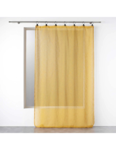 Voilage à anneaux 140 x 240 cm Linka jaune