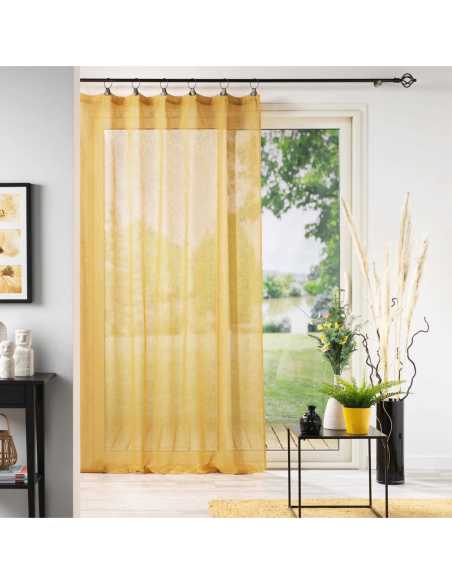 Voilage à anneaux 140 x 240 cm Linka jaune