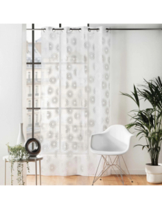 Voilage à œillets 140 x 240 cm Lison argent 2