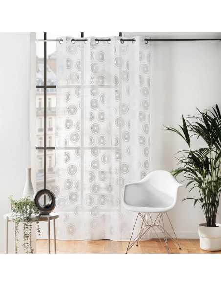 Voilage à œillets 140 x 240 cm Lison argent