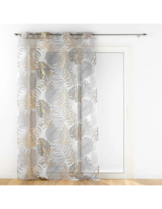 Voilage à œillets 140 x 240 cm Mogador métallisé