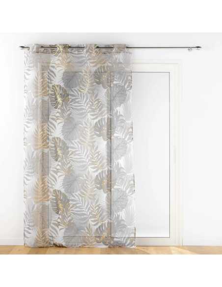 Voilage à œillets 140 x 240 cm Mogador métallisé