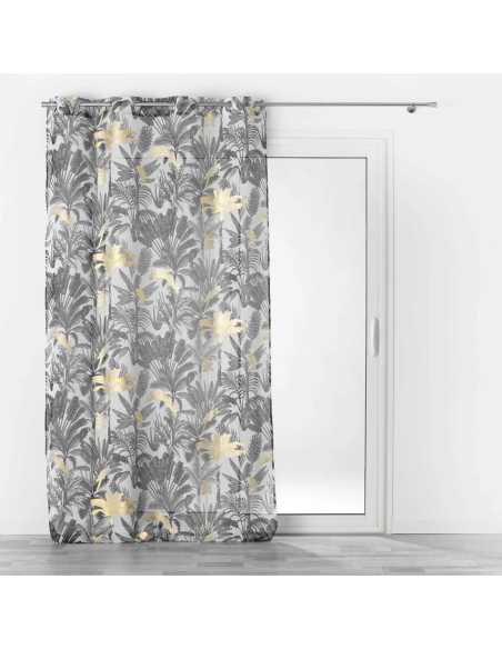 Voilage à œillets 140 x 240 cm Karaba Métallisé