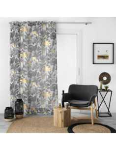 Voilage à œillets 140 x 240 cm Karaba Métallisé 2