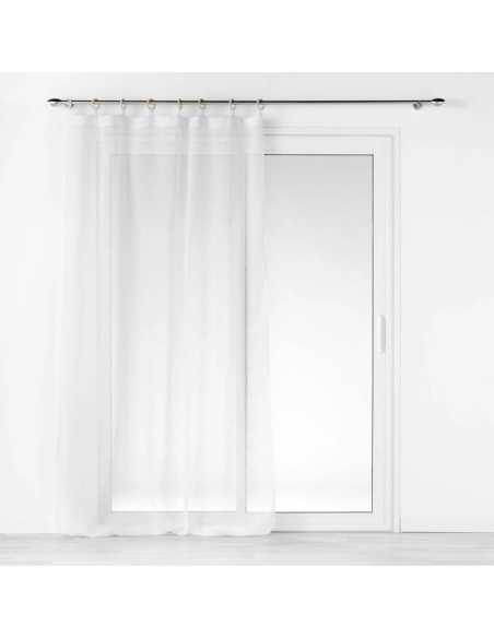 Voilage à œillets bois 140 x 240 cm Minalisa blanc