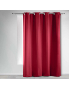 Rideau à œillets 140 x 240 cm Occultant carmin