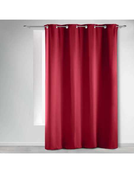 Rideau à œillets 140 x 240 cm Occultant carmin