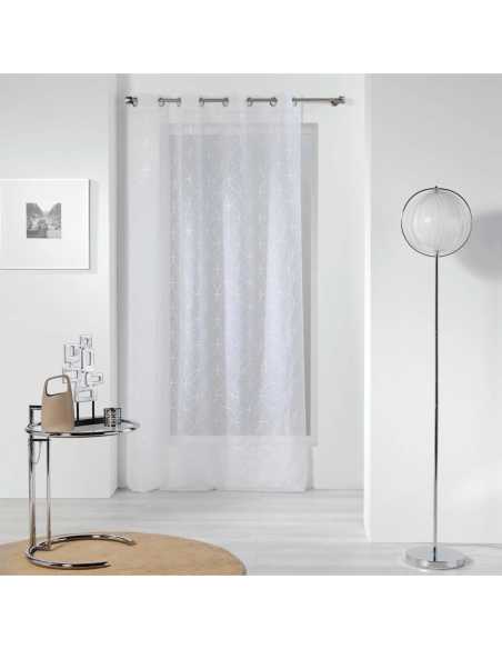 Voilage à œillets 140 x 240 cm Olympia blanc