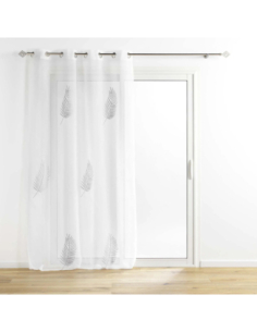 Voilage à œillets 140 x 240 cm Palméor argent