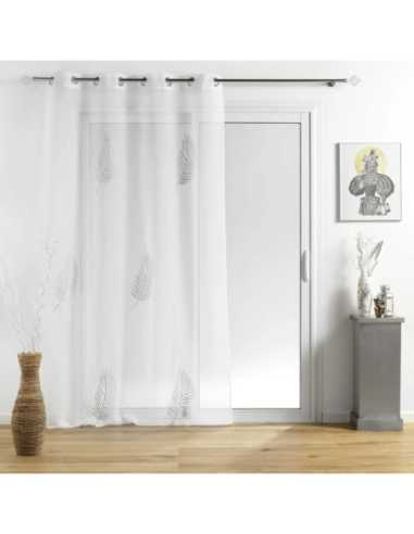 Voilage à œillets 140 x 240 cm Palméor argent