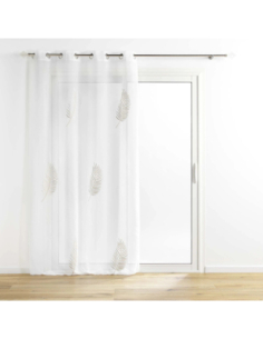 Voilage à œillets 140 x 240 cm Palméor or