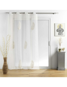 Voilage à œillets 140 x 240 cm Palméor or 2