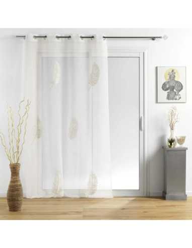 Voilage à œillets 140 x 240 cm Palméor or