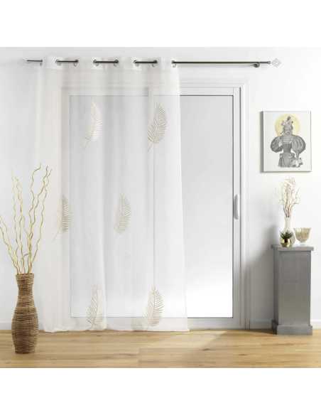 Voilage à œillets 140 x 240 cm Palméor or