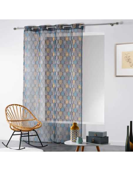 Voilage à œillets 140 x 240 cm Palpito anthracite