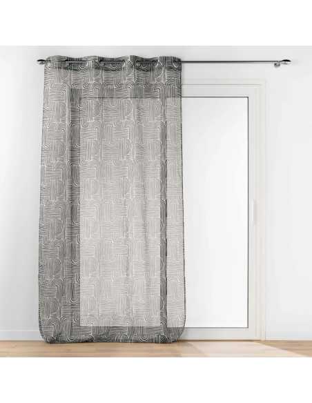 Voilage à œillets 140 x 240 cm Pandore noir